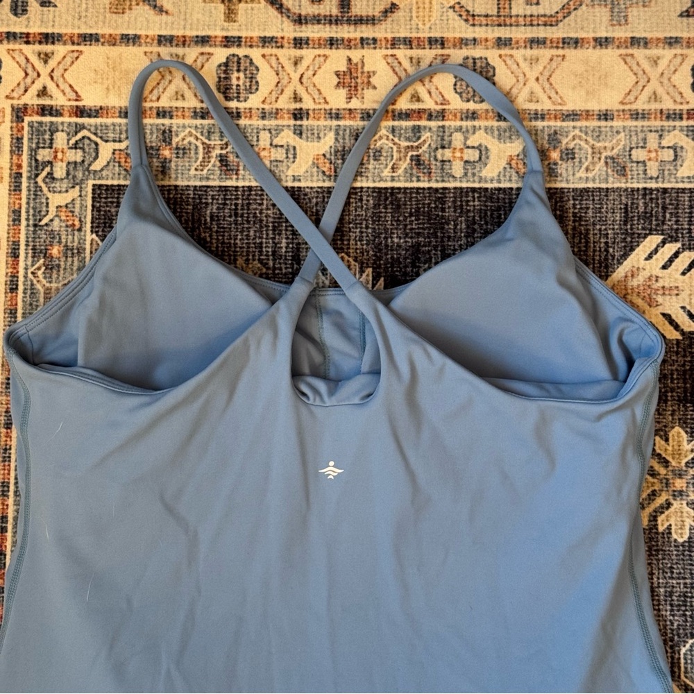 Halara SoftlyZero Plush Backless Active Dress Warm Mid Blue Athletic Size Medium - Picture 7 of 11
